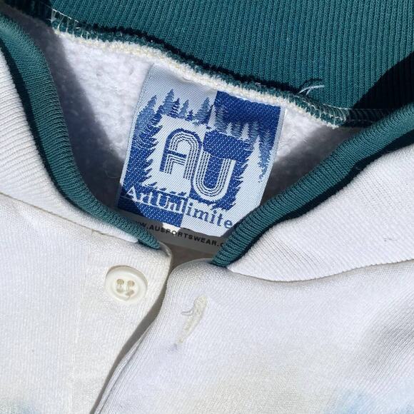 Art Unlimited Fall to Frost Wildlife Scene Double-sided Sweatshirt Sz M - Picture 10 of 12